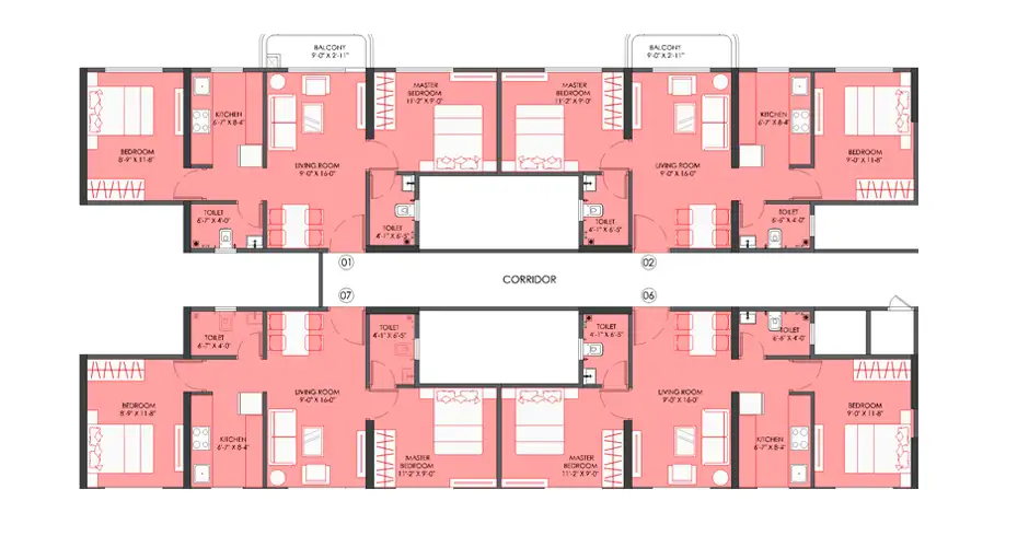 Kohinoor Dombivli Master Floor Plan
